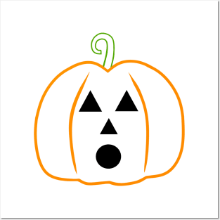 HAPPY Halloween Pumpkin Orange Posters and Art